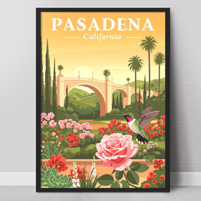 Poster Pasadena Califórnia Vintage (Criador carregado)