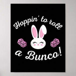 Poster Páscoa Bunco Hoppin Para Rolar Um Bunco Dice Bunny