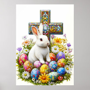 Poster Páscoa Bunny Arte Religiosa