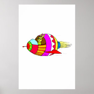 Pôster Páscoa Bunny Rocketeer