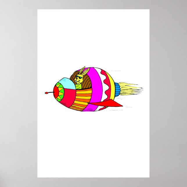 Pôster Páscoa Bunny Rocketeer (Frente)