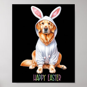 Poster Páscoa Cachorro Primavera Retriever Páscoa Eg