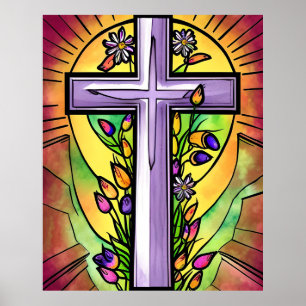 Poster Páscoa Christian Cross