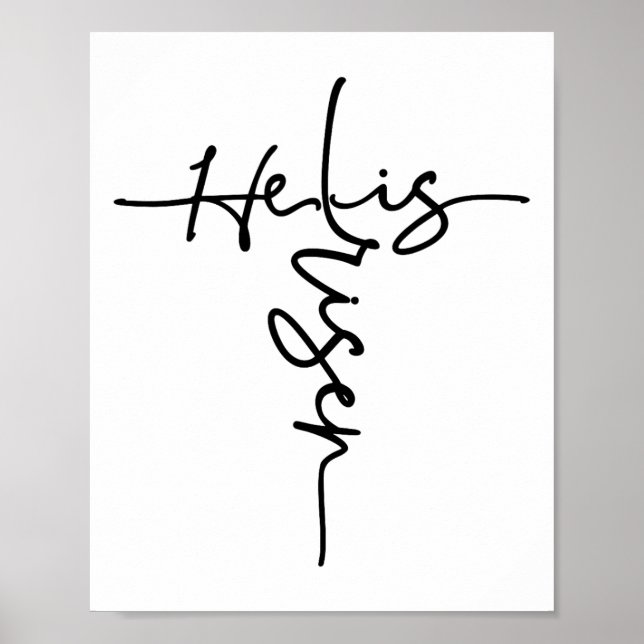 Poster Páscoa Christian Ele É Homem De Ressurreição Do So (Frente)