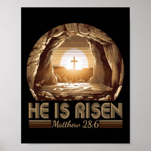 Poster Páscoa Christian Ele Está Risado Jesus Vazio Homen