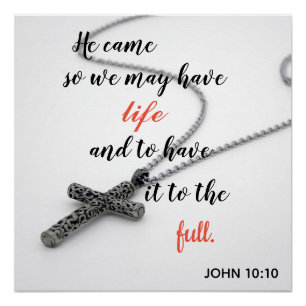 Pôster Páscoa, citação religiosa.