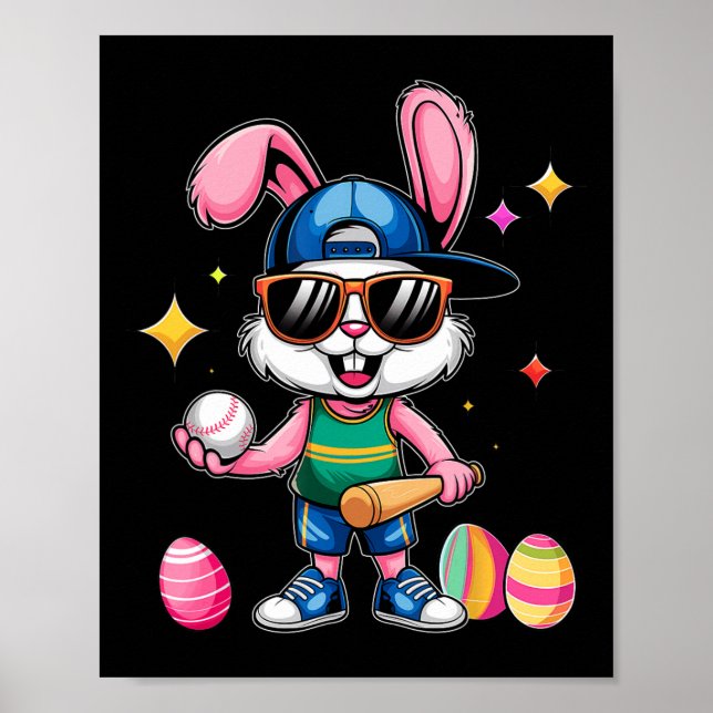 Poster Páscoa Coelhinho Jogando Garotas (Frente)