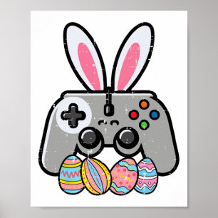 Poster Páscoa Controladora de jogos Bunny Ears Meninos Yo