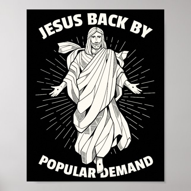 Poster Páscoa Cristã Engraçada Camisa Jesus Byte Por Popu (Frente)