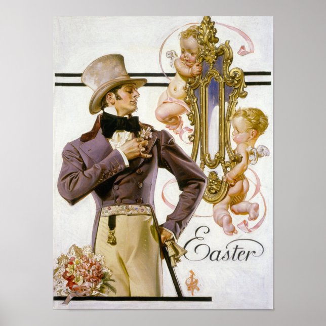 Poster Páscoa de Beau Brummel, 1925, por Leyendecker (Frente)