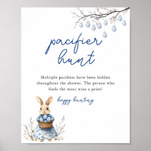 Poster Páscoa de Caça com Pacificador Chinoiserie