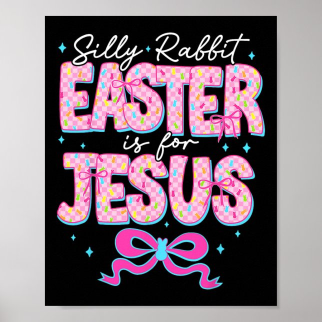 Poster Páscoa De Coelho bobo É Para Jesus Cristo Religios (Frente)