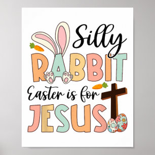 Poster Páscoa De Coelho bobo É Para Jesus Religião Cristã