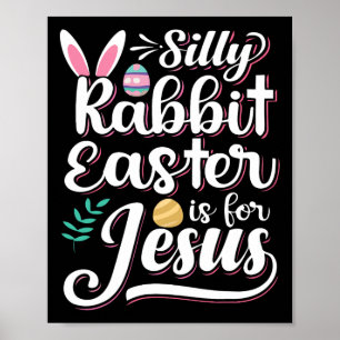 Poster Páscoa De Coelho bobo É Para Jesus Religião Cristã