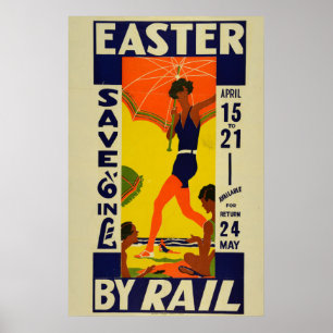 Poster Páscoa de Viagem de Feriado da Nova Zelândia Vin