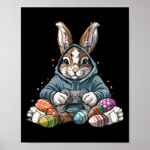 Poster Páscoa Dia Coelhinho Ovo Engraçado Meninas Criança
