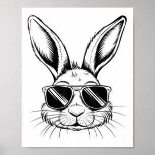 Poster Páscoa Dia Legal Rosto De Coelhinho Com Pulmões Ho