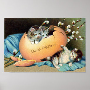 Pôster Páscoa do vintage