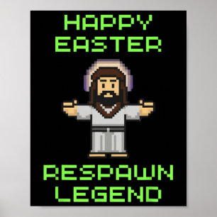 Poster Páscoa engraçada Jogo Jesus - Lenda de reprodução 