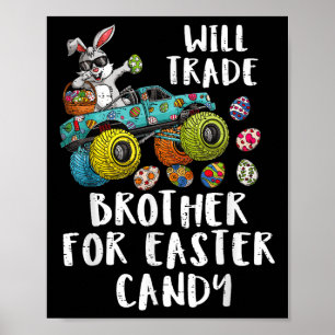 Poster Páscoa Engraçada Trocará Irmão Por Crianças Doces