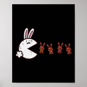 Poster Páscoa Jogo Comendo Bunnies Jogo Jogo Meninos Jogo