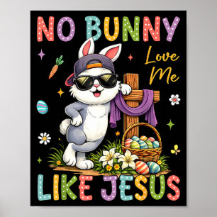 Poster Páscoa Nenhum Coelho Me Ama Como Jesus Crianças Cr