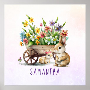 Poster Páscoa Personalizada para Garotas Bonitas