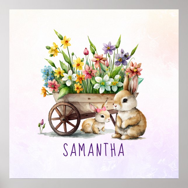 Poster Páscoa Personalizada para Garotas Bonitas (Frente)
