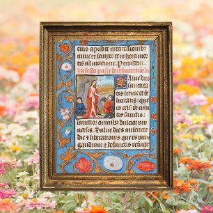 Poster Páscoa Ressurreição Cristã Católica Medieval