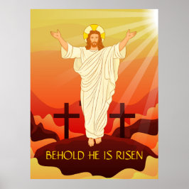 Poster Páscoa Ressurreição de Jesus Eis que Ele Ressuscit