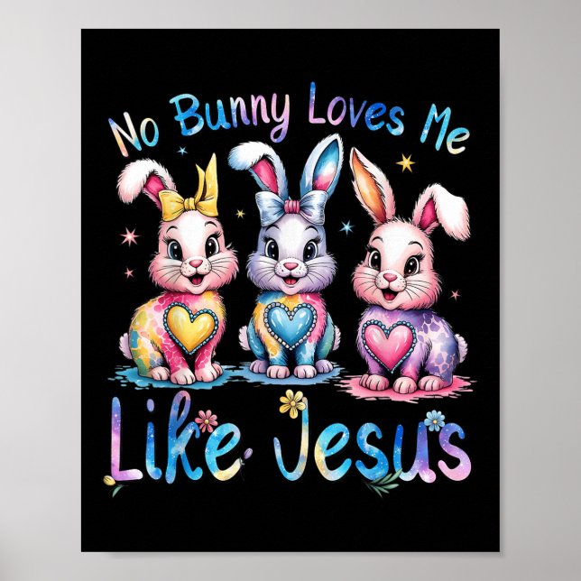 Poster Páscoa Sem Coelhinho Me Ama Como Crianças Cristãs  (Frente)