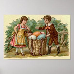 Poster Páscoa Vitoriana Vintage