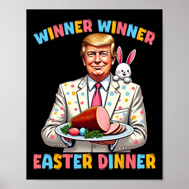Poster Páscoa Winner Wiiner Janta Páscoa de trunfo Engraç (Frente)