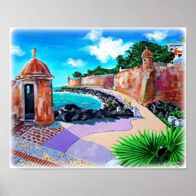 Poster Paseo del Morro, Old San Juan, Porto Rico (Frente)