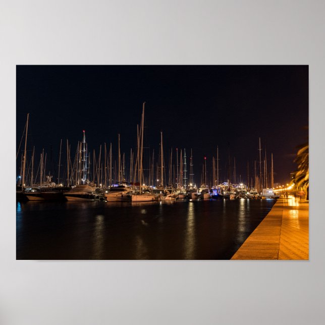 Poster Paseo maritimo à noite - Palma de Maiorca (Frente)