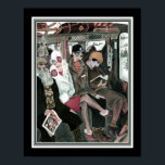 Poster "Passageiros dos comboios" Art Deco 1922<br><div class="desc">Passageiros de trem, Impressão de Art Deco 1922 para a Revista Jugend. 11x14 mostrado. Também disponível em tamanhos padrão 16x20, 8x10, assim como personalizados.</div>