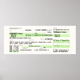 Poster Passagem de Embarque - Retro