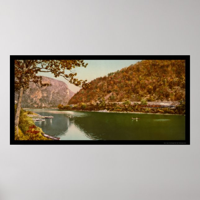 Poster Passagem do comboio pelo desvio de água de Delawar (Frente)