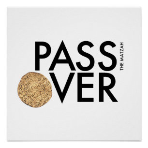 Pôster PASSAGEM - PASSA o matzah POR CIMA - Páscoa