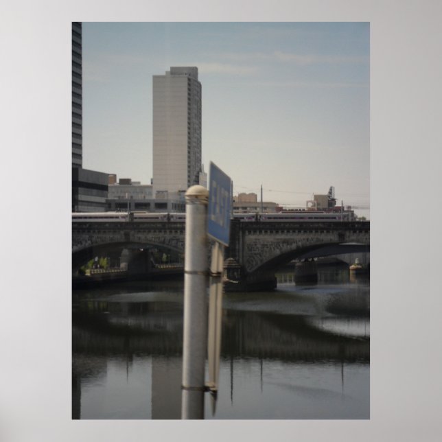 Poster Passando o Mundo de Reflexões de cabeça para baixo (Frente)