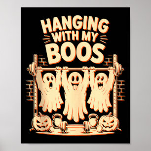 Poster Passando o Tempo com Meus Amigos Engraçado Treino