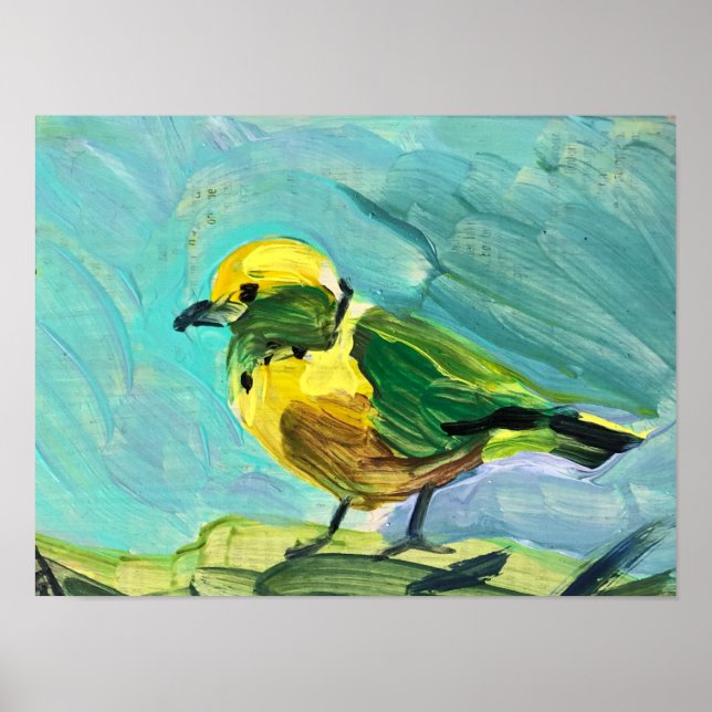 Poster Pássaro amarelo (Frente)