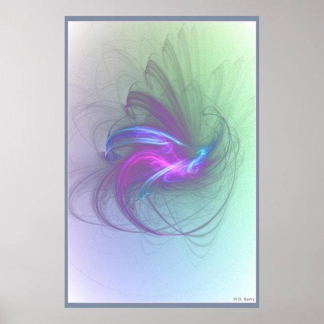 Pôster Pássaro Azul da Graça (Frente)