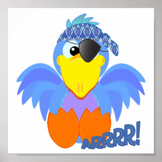 Pôster Pássaro-bravo-pirata de Cute Goofkins