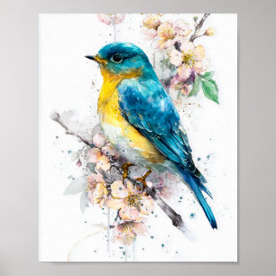 Poster Pássaro Canoro de Primavera