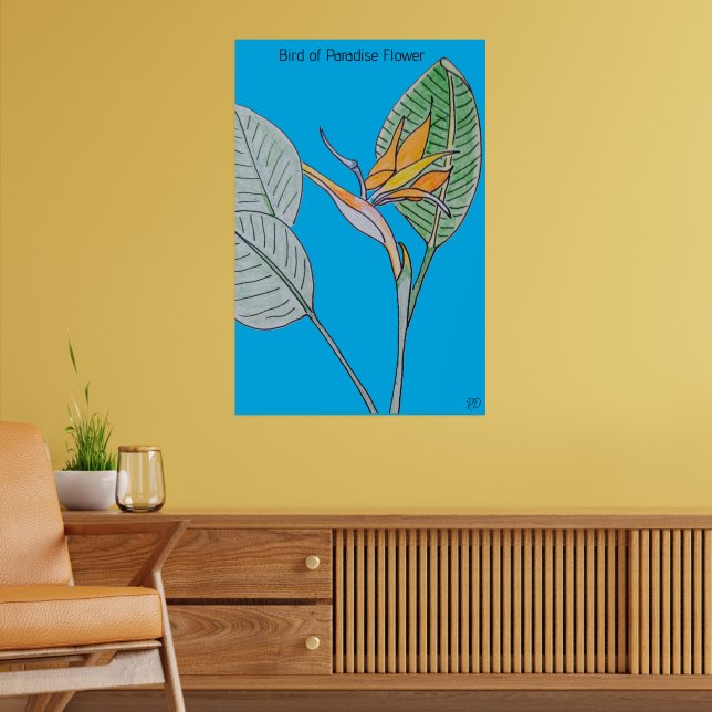Poster Pássaro da Flor do Paraíso (Sala de Estar 2)