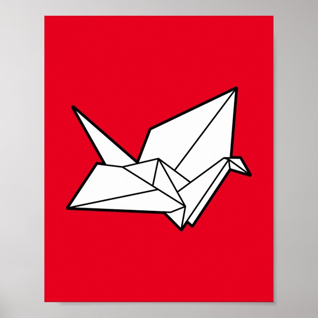 Poster Pássaro de origami (Frente)