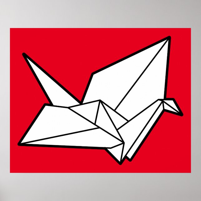 Poster Pássaro de origami (Frente)