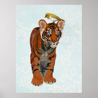 POSTER PÁSSARO E OURO