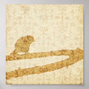 Poster Pássaro em uma ramificação